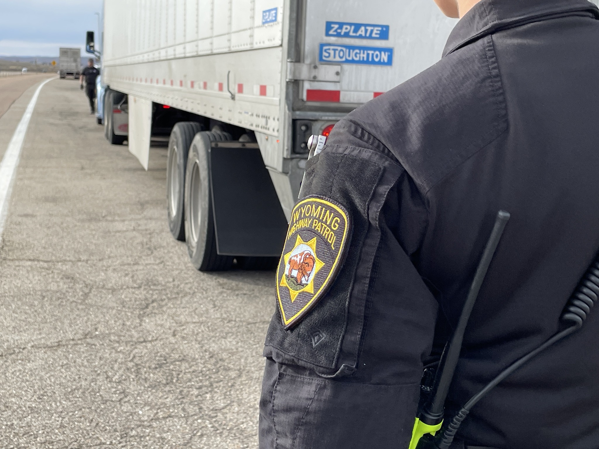Wyoming Highway Patrol Trooper Inspection