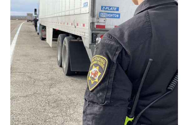 Wyoming Highway Patrol Trooper Inspection