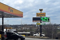 Tuesday at the Love's at I-65 on Trinity Lane in Nashville, the cash diesel price had already moved to $4.18/gal., credit another 6 cents higher. Down the street at a small service station you'd play hell getting a tractor-trailer into or out of, pricing remained in the $3.70/gal. range.