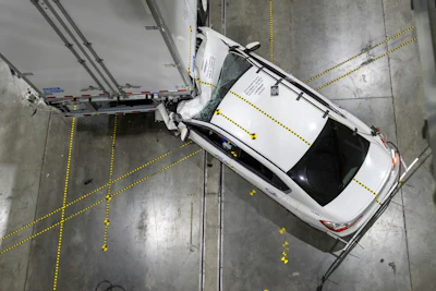 The IIHS-Stoughton evaluation tested a 30% overlap rear impact.