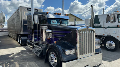 As of September 2025, when Overdrive caught up with Carola at the Guilty By Association Truck Show in Joplin, Missouri, he was set to begin operating in the 2024 Kenworth W900L you see here. CS Trucking bought it with about 207,000 miles on it. Carola had yet to pull a load with the truck at the time of the show.