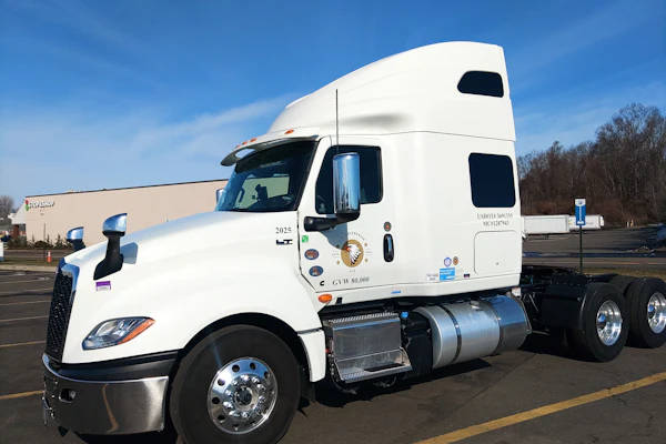 Owner-operator Greg Labosky now pilots this 2025 International LT that bought new at the beginning of this year. The truck replaced a 2017 Freightliner Cascadia that, approaching 1 million miles, was costing the GDL Enterprise owner more in maintenance than he could countenance.