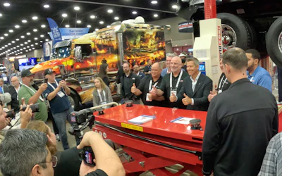 Duffy and Barrs walking the show floor at MATS.