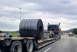 Steel Coil On Double Drop On Highway