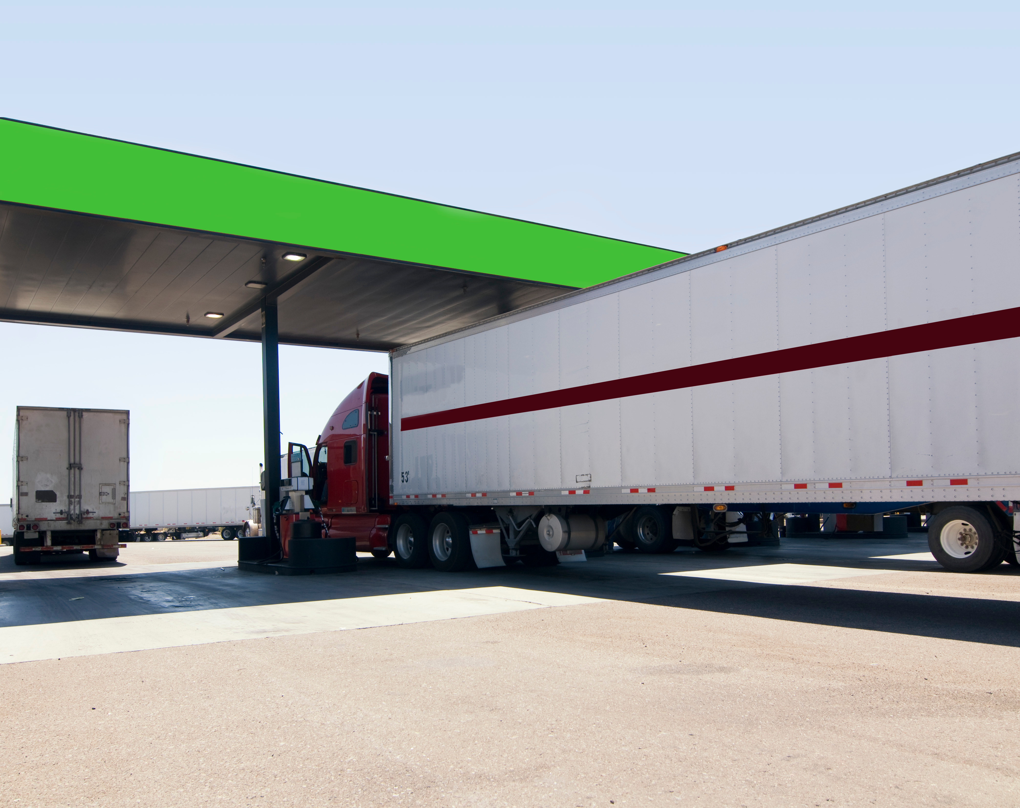 Truck Fueling Fuel Island Adobe Stock 7970769
