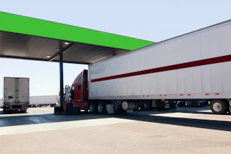 Truck Fueling Fuel Island Adobe Stock 7970769