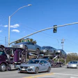 Car Haul Semi Truck Traffic Light Getty Images 2116497008
