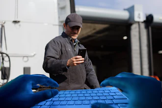 Hacker Gloves On Keyboard Id Fraud Trucker Reading Phone