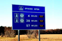Indiana Toll Road Parking Sign