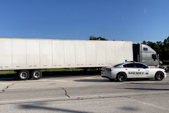 Police Semi Truck Adobe Stock 613595862 Editorial Use Only