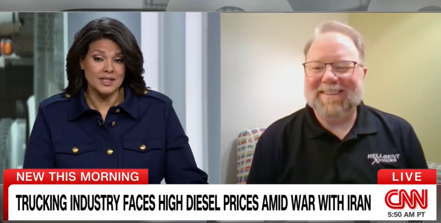 Jamie Hagen joined the morning news to talk trucking on CNN. He was also featured in this CNN story March 28.