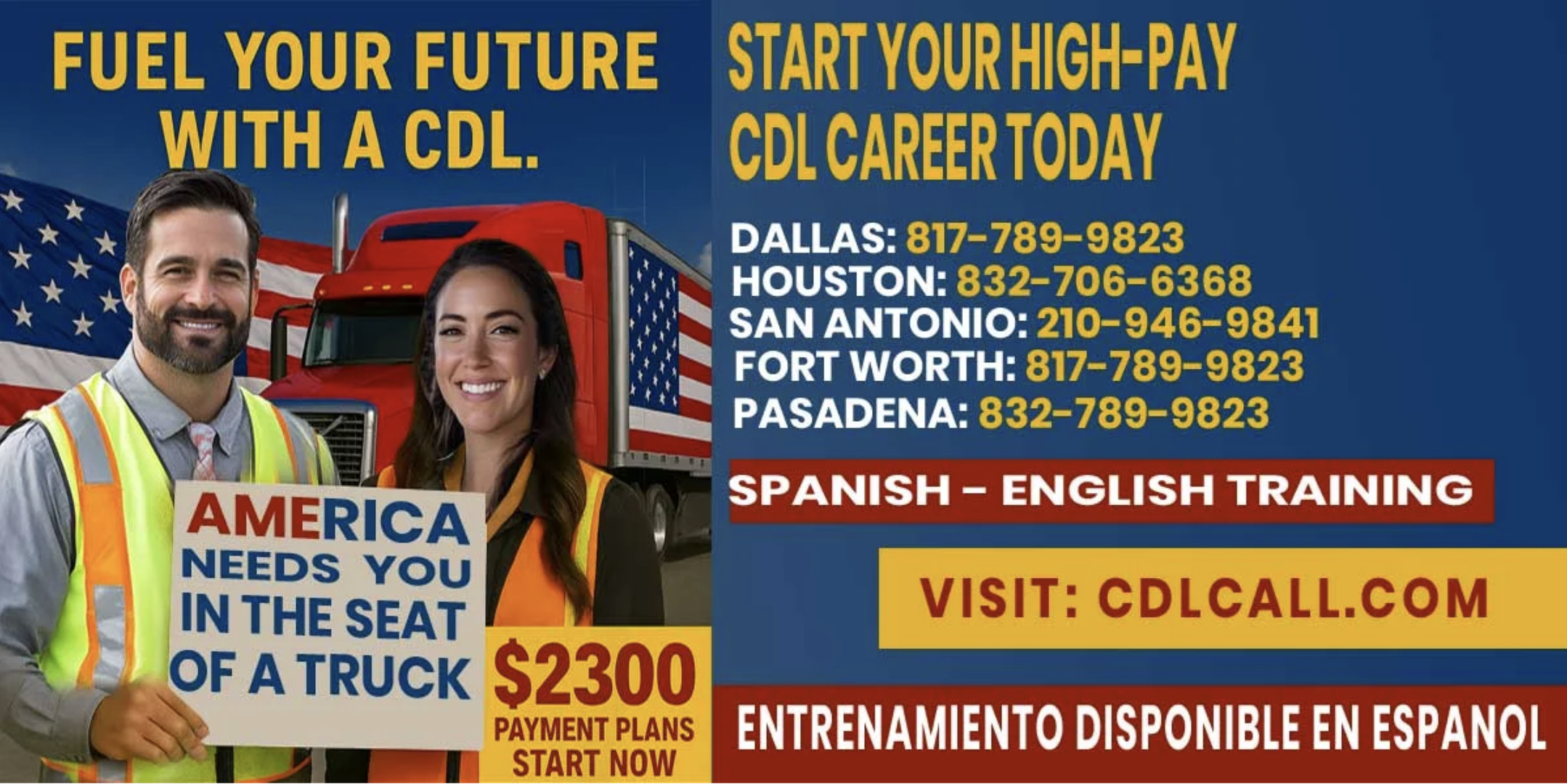 Most truck schools pushed back on Texas AG's claims of wrongdoing, but this one school does indeed advertise CDL training in Spanish, and they're nowhere to be found on FMCSA's Training Provider Registry.