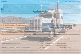 Truck Highway Medical Certificate
