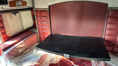 “He said they were lucky to build one a week because they were so intricate at everything that’s inside of them with the bed that folds down,” a fold-down table and other features. “It was always my favorite sleeper, too,” Love added.