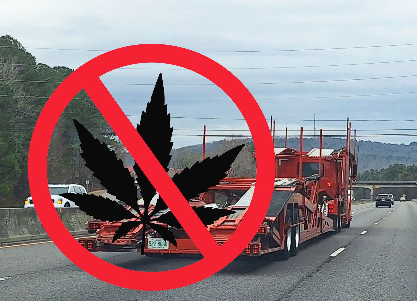 No Marijuana Trucking Car Haul