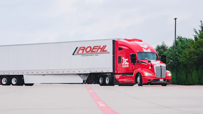 Starting in April, trucks equipped with the Kodiak Driver began hauling freight between Dallas and Houston four times roundtrip per week for Roehl.