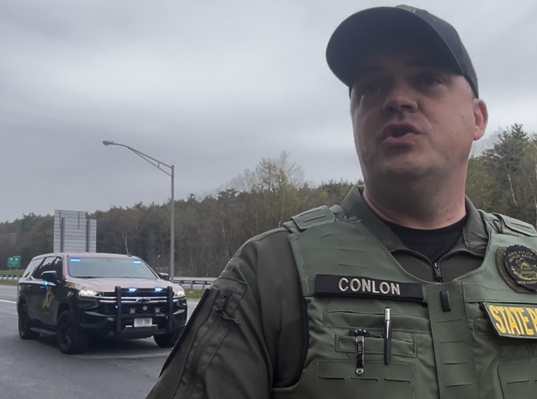 New Hampshire State Police Lieutenant Thomas Conlon provided a guide through Roadcheck Wednesday in the Northeast.