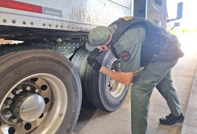 Nothing obvious in the tread, but a valve extension through the outside wheel of the pair to the inside tire, Pulley noticed, had a hole chafed by the rim in its metallic cap.