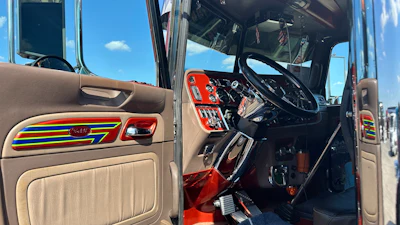 The interior was all mostly done by the time Wertz bought the truck. It’s painted to match the exterior.