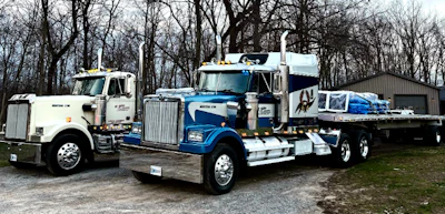 Shown here are Mark’s 1994 Star Car daycab (left) along with his son Sam’s 1986 4964-2.