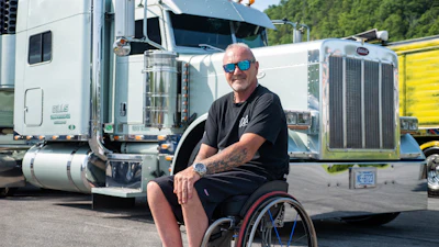 Jeff Dills, owner of Dills Transportation, is shown here with his 2007 Peterbilt 379. Read more about the rig from Mid-America Trucking Show coverage here.