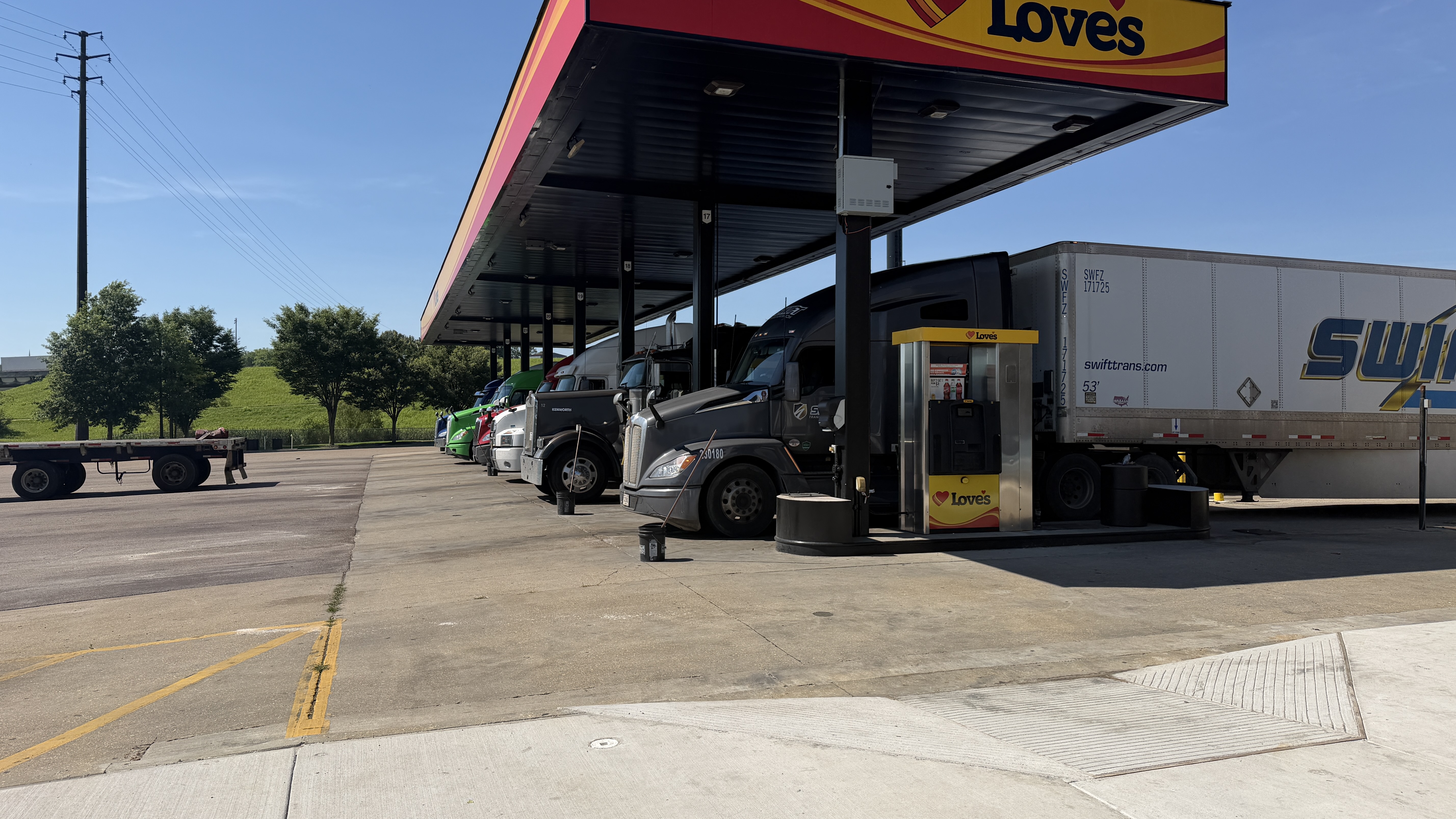 Trucks Fueling Loves Island