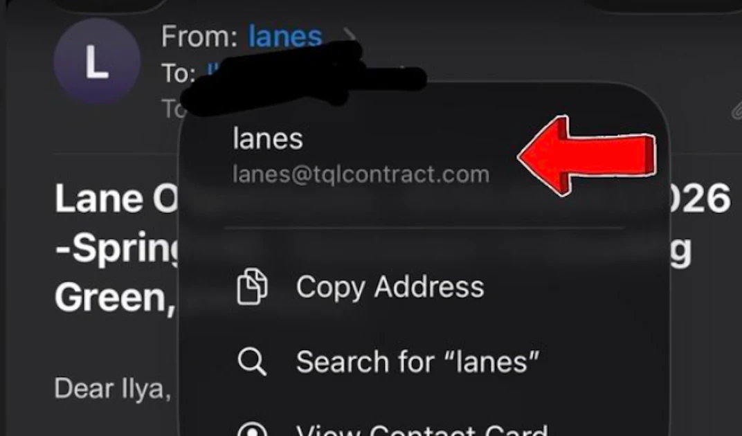 'Verified scam attempt' impersonates TQL, promises dedicated lanes