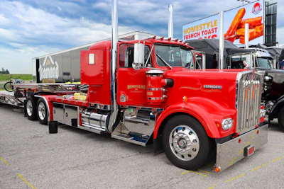 1st: Ernie Adams of New Florence, Pennsylvania, 1982 Kenworth W900A and 2026 Mac