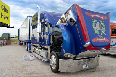 1st: Michael & Jackie Wallace of Ashville, Alabama, 2007 Freightliner Coronado and 2014 Great Dane, “Semper Fi”