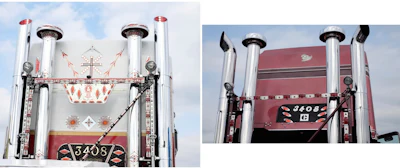 Stuart’s K100 (left) features a little more “bling” than his son's, at least on the exterior.