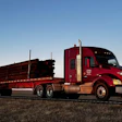 Among Otto Transfer's all-Detroit-D13-powered trucks hauling poles in its specialized operation is this beauty of a Western Star.