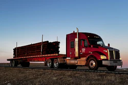 Among Otto Transfer's all-Detroit-D13-powered trucks hauling poles in its specialized operation is this beauty of a Western Star.
