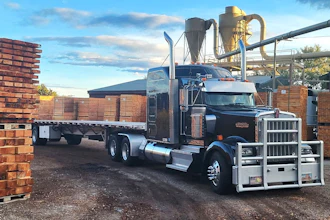 Owner-operator Dee Zeeman's 2013 Kenworth is a 272-inch-wheelbase unit, powered by a 600-hp Cummins with an 18-speed transmission and 3.58 rears. The Utah flatbedder's 48-foot Western trailer has him loaded toward retirement as an independent after more than four decades hauling.