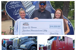 Pictured, from left: Misty and Tony Justice, April Douglas, with scenes from the 2025 Large Cars & Guitars edition, where Overdrive featured numerous show entrants and captured this full lot tour of the 150-plus trucks on hand.