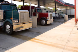 Trucks At Fuel Island