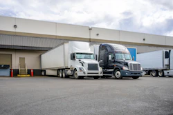 Trucks Dock Loading Unloading Adobe Stock 359838823