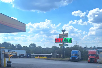 At the Love's on I-65 at Trinity Lane in Nashville Tuesday, a $6.44/gal. credit price was also available, more than $2 above gasoline.