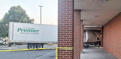View looking north to the point of impact/Aldi entry