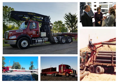 The Minnesota Trucking Association's executive leader calls Otto Transfer's Kevin and Liz Otto the 'dynamic duo' as current co-owners of a trucking business that's celebrating 80 years since Kevin's father Charlie hauled livestock starting in the 1940s in Delano. The fleet's at 16 trucks today, about half sleeper tractors and half daycabs with loaders atop the cab as a prime tool for operators -- and significant value-add for one among its most important customers, a manufacturer of power pole for utilities.