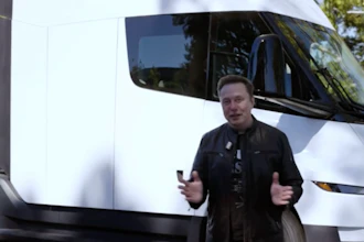 Tesla's Elon Musk opened Thursday's ceremony with a video touting the new factory and the Semi's capabilities.