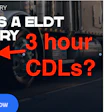 Class A ELDT theory course promotion offering 3-hour CDLs training for $23, reduced from $65, with enroll button