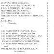 Civil court case header listing plaintiffs including Stevens Trucking Co. and defendants including C.H. Robinson Company with case number 2:26-cv-00869-JRG