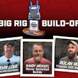 Big Rig Build-Off event poster featuring truck trophy and three builders: Kevin Love, Randy Menkel, and Rolan Nolt